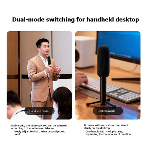 Portable Microphone Handle for Lavalier Microphones Adjustable Desktop Handheld Grip Scalable Mic Holder 2
