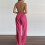 Women's solid loose sleeveless wide-leg jumpsuit 1 pc 6