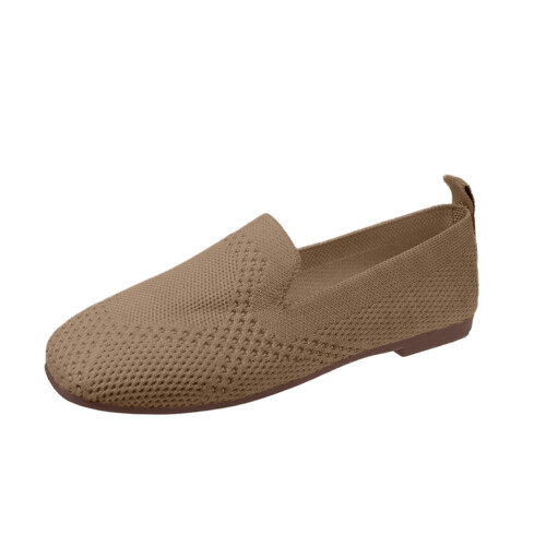 Damen-Slipper in Übergröße, flach, braun, Größe 37 1