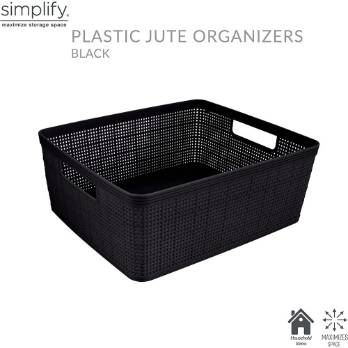 Organizing Set Black Bins 10-Piece 1