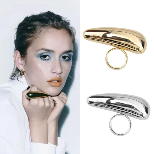 Bague ouverte en forme de larme (1 pièce) 2