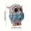 Statuette décorative hibou, figurine animale, 6,5 cm (2,55 pouces) 3