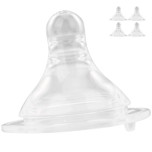 4-teiliges Set aus weichen Silikon-Babyschnullern mit Milchnadel 2