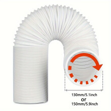 (Diameter 12.95cm, 200cm/78inch) Universele draagbare airconditioner uitlaatslang, flexibele linksom schroefdraad kamer AC Vent vervangingsbuis -