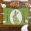Waschbare Osterhasen-Tischsets im Landhausstil, 4er-Pack 3