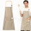 Grembiule da donna a righe in cotone e lino con 2 tasche e 2