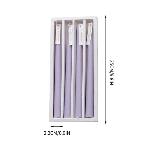Lumânări parfumate cu tijă lungă, violet, pachet de 4 2