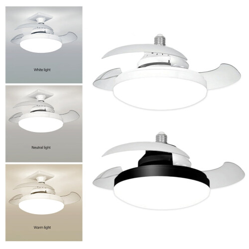 Lampada da soffitto con ventilatore a LED E27 da 48W 1