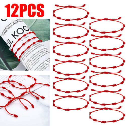 Βραχιόλι Lucky Red Thread με Σχοινί Προστασίας 7 Κόμπων 1