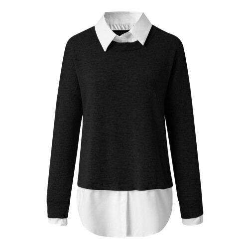 Pull à manches longues pour femme, uni, col zippé 2