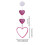 Heart Frame Light with Sequin Accent 3 pcs Purple 7.5 in 2