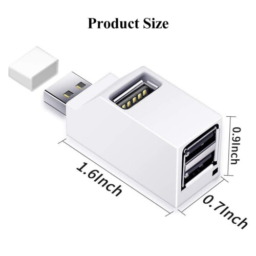 USB2.0Hub3-ports bærbar USB-splitter til bærbar computer 2