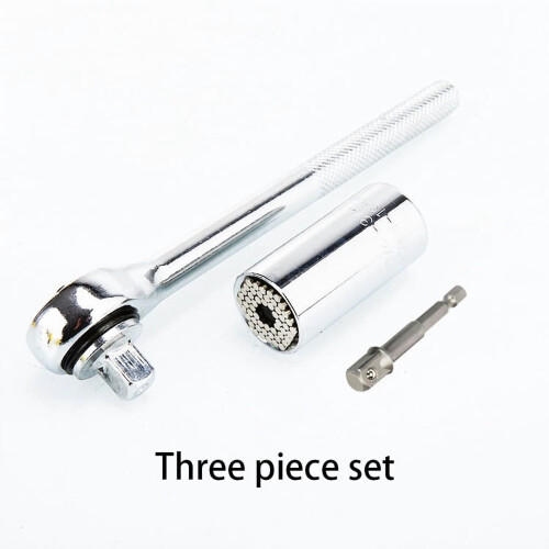 Universal Self-Adjusting Socket Wrench Set with Drill 1