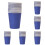Vasos de papel azules de 9 oz, resistentes, 50 unidades 4