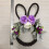 Påskharekrans med konstgjorda blommor 35 cm 8