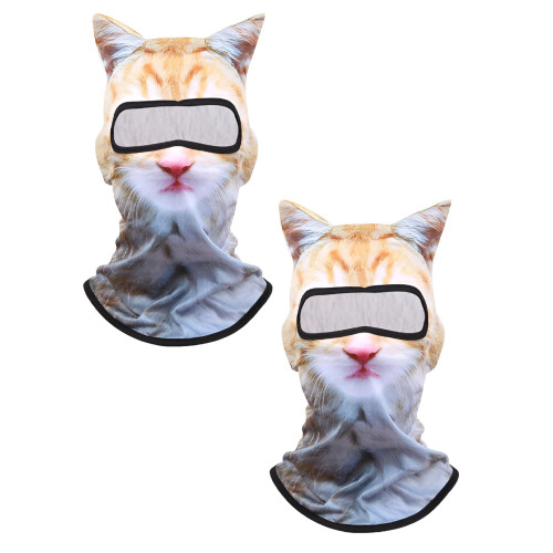 cagoule d'hiver avec masque chat et oreilles, coupe-vent, intégrale 1 2