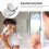Support de rasoir à ventouse pour douche, gris, lot de 2 4