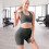 Dam Mörkgrått yogaset i nylon, andningsbart material, 1 set 4