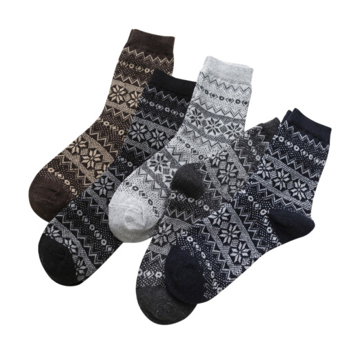 Ανδρικές θερμικές κάλτσες Aran Cable Knit από μείγμα μαλλιού, 5 ζευγάρια 2