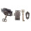 Vintage Skeleton Key Lock Set Zinc Alloy 2 pcs 7