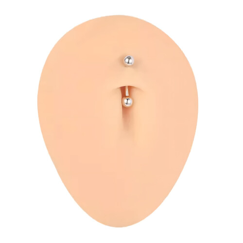 Stříbrný piercing do pupíku 14G8mm 2