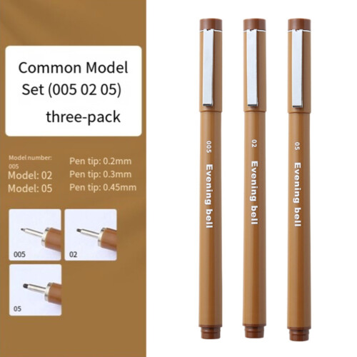 Micro Fineliner ritpennor vattentät arkivbläck 3 st 1