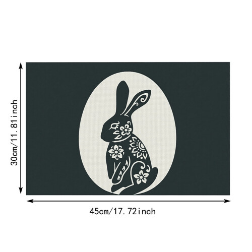Osterhasen-Tischsets, waschbar, rutschfest, 4er-Pack 2