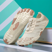 (Beige, 6) Women's Outdoor Stream Wading Shoes, Quick-Dry Lightweight Breathable Beach Shoes, Anti-Slip Water Shoes for Swimming