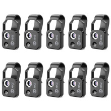10piezas Accesorio de Microscopio para Teléfono Celular 200X con Microscopio de Ventana, Microscopio Digital Portátil con Luz LED / Clip