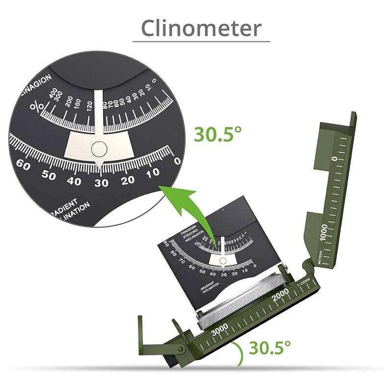 IP65 Linsensichtkompass mit Clinometer, Wasserdichter ...