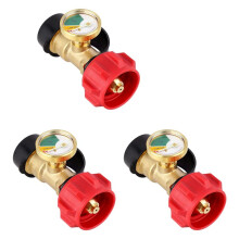 3X Propane Tank Gauge Level Indicator Leak Detector Gas Pressure Meter, Universal for Gas Grill, Lantern, Heater