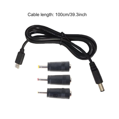 Type-C naar 5,52,1 mm DC-voedingskabel met 3 adapters 1