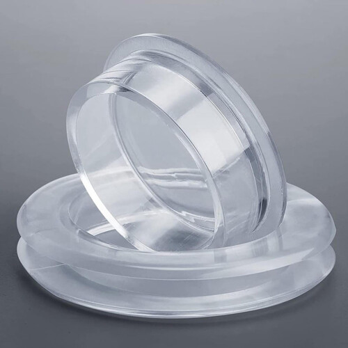 Conjunto de anel e tampa de silicone transparente para furo de guarda-sol de pátio de 2 polegadas 2