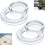 Conjunto de anel e tampa de silicone transparente para furo de guarda-sol de pátio de 2 polegadas 4