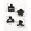 Flower Hair Claw Clips Matte Rectangle Jaw 5 pcs 7