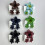 Flower Hair Claws Set Gradient Ponytail Clips 3 pcs 7