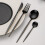 Stainless Steel Cutlery Set Black 24-Pc with Case 4