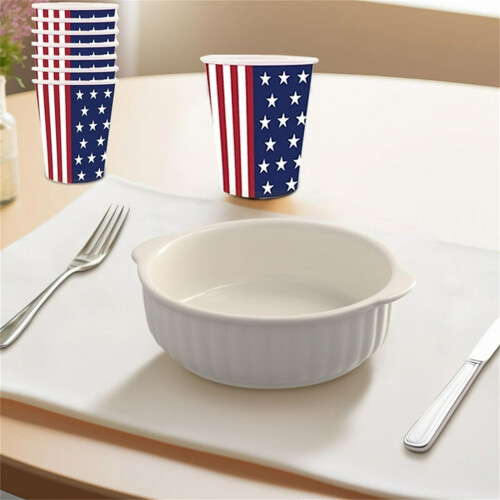 Amerikanske flagg engangspapirkopper 16oz 50stk 2