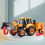 Engineering Vehicle Toy for Kids 3+ Realistic Push-Pull 4