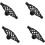 PILYON Black Round Cabinet Handle 4 Pack 96mm 8