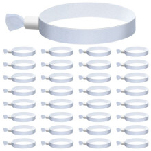 300 Pcs Cloth Event Wristbands, Colored Wrist Bands for Events, for Concert Wrist Strap (White)