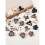 Flower Hair Claw Clips Matte Rectangle Jaw 5 pcs 4