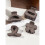 Flower Hair Claw Clips Matte Rectangle Jaw 5 pcs 5