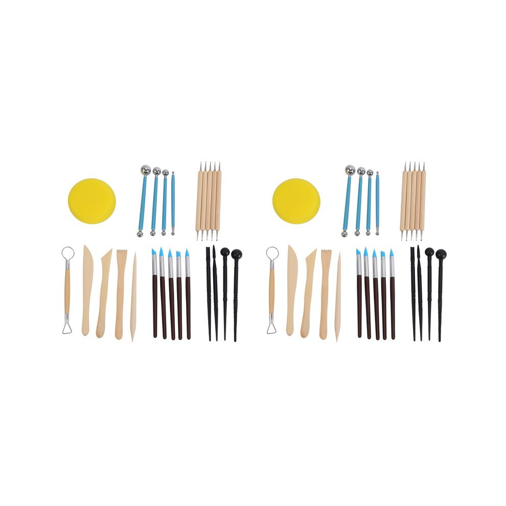 48Pcs Modeling Clay Sculpting Tools Set,Polymer Modeling Clay Sculpting Tools Rock Painting Kit For Sculpture Pottery 6033019172776