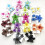 Flower Hair Claws Set Gradient Ponytail Clips 3 pcs 2