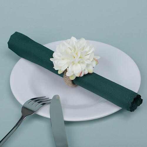 Serviettenringe mit Blumenmuster, 6 Stück 2