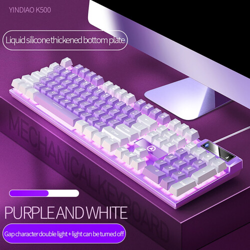 Jacenvly Mechanical Keyboard USB Wired Ergonomic Ultra-Slim 1