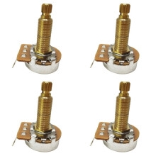 4X Potentiomètre Cannelé Petit Pot Guitare Électrique Effet Basse Ampli Tonalité Volume 28 mm A500K