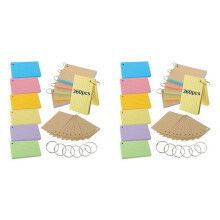 Cartes Flash, 1200 Cartes de Révision Multicolores avec 6 Anneaux de Reliure, Cartes Flash en Papier  Lignées