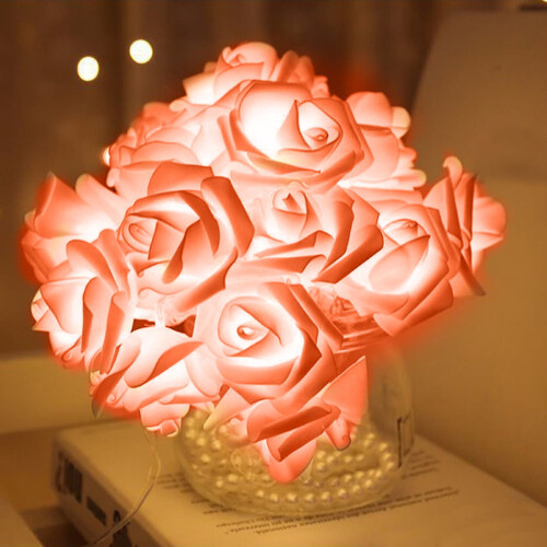 Rozenbloem lichtslinger, USB-voeding, 20 LED's 1